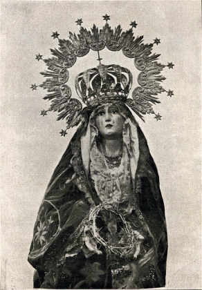 Manto de la Virgen del Mayor Dolor (Vera Cruz, Fusionadas) Málaga.